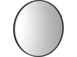Sapho NOTION SLIM kulaté zrcadlo v rámu ø 50cm, černá mat NT500