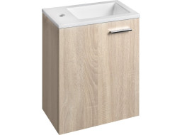 Aqualine ZOJA skříňka s umyvadlem z litého mramoru 40x22 cm, dub platin 51049DP-01