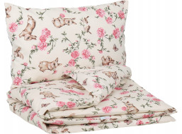 Dětské bavlněné povlečení do postýlky 120x90 cm BABYMAM PREMIUM - Tajemná zahrada