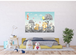 Dětská fototapeta - Medvídek - šedý - 155 x 110 cm