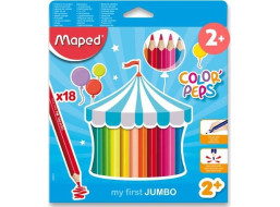 MAPED Pastelky trojboké Jumbo Color'Peps 18 ks
