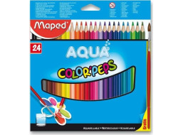 MAPED Trojhranné pastelky Aqua Color'Peps 24 ks + štětec
