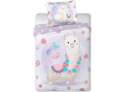 Dětské bavlněné povlečení do postýlky 135x100 cm CUDDLES - Lama