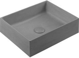 Sapho FORMIGO betonové umyvadlo na desku, 47, 5x36, 5cm, šedá FG117