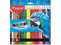 MAPED Pastelky trojboké Color'Peps Animals 24 ks