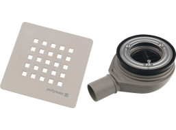 Polysan TRENECA vaničkový sifon, průměr otvoru 90mm, DN40, krytka béžová mat 84999.81