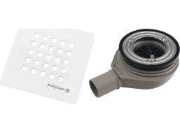 Polysan TRENECA vaničkový sifon, průměr otvoru 90mm, DN40, krytka bílá mat 84999.10