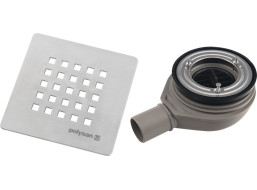 Polysan TRENECA vaničkový sifon, průměr otvoru 90mm, DN40, krytka nerez 84999