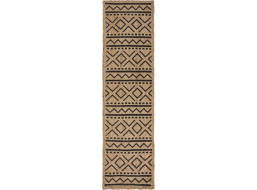 Běhoun Printed Jute Luis Natural/Black