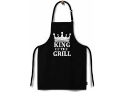 Kuchyňská zástěra KING OF THE GRILL 65x77 cm - černá