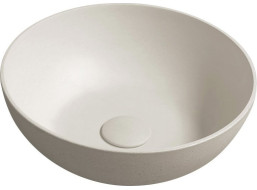 Sapho FORMIGO betonové umyvadlo na desku, Ø 39cm, písková FG314