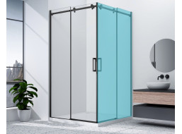 Gelco DRAGON BLACK sprchové posuvné dveře rohový vstup 900 mm, čiré sklo GD4290B