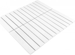 Keramická mozaika LINES 29,6x29,4 cm - bílá