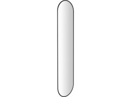 Sapho SHARON LONG oválné zrcadlo s LED podsvícením 35x150cm, černá mat 30595CI