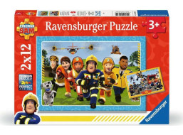 RAVENSBURGER Puzzle Požárník Sam v akci 2x12 dílků