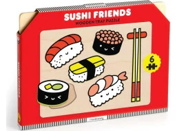 Mudpuppy Dřevěné puzzle Přátelé sushi