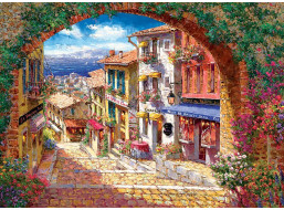 COBBLE HILL Puzzle Klenutý průchod do Cagne 500 dílků