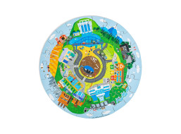 Bigjigs Toys Kruhové puzzle Recyklace