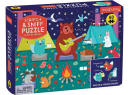 Mudpuppy Puzzle Zvířecí kamarádi u táboráku s vůní 60 dílků
