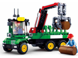 Sluban Town Farma M38-B0778 Traktor s přívěsem na klády
