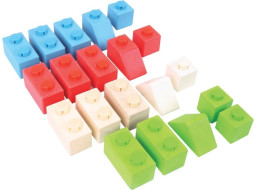 Bigjigs Baby Dřevěné Spojkostky Primary set