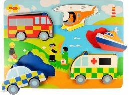 Bigjigs Toys Vkládací puzzle záchranáři