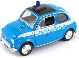 Welly Fiat Nuova 500 Polizia 1:24