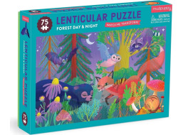 Mudpuppy Puzzle s lentikulárním efektem Les ve dne, v noci 75 dílků