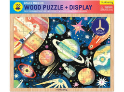Mudpuppy Dřevěné puzzle Vesmírná mise 100 dílků
