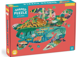 Mudpuppy Puzzle Mokřady ve tvaru želvy 300 dílků