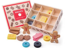 Bigjigs Toys Box s dřevěnými sušenkami