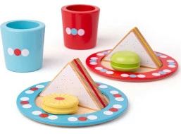 Bigjigs Toys Set svačinka s puntíky