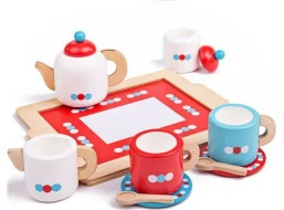 Bigjigs Toys Čajový servis s puntíky
