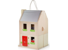 Bigjigs Toys Rozkládací domeček s příslušenstvím