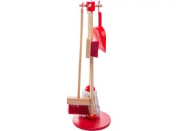Bigjigs Toys úklidový hrací set červený