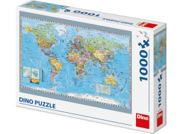 Dino Puzzle Politická mapa světa 1000 dílků