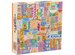 Galison Puzzle Cestovní lístky vintage 500 dílků