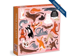 Galison Puzzle Jóga pro kočky 500 dílků