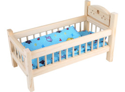 small foot Dřevěné hračky postýlka pro panenky přírodní