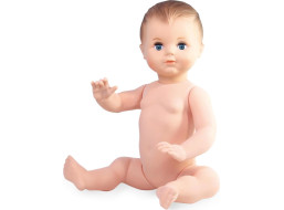 Petitcollin Koupací panenka 40 cm sedící (modré oči)