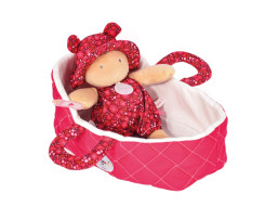 Doudou Jolijou Panenka v růžové přenášecí tašce 20 cm