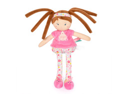 Doudou Jolijou Panenka LES PIPELLETTES 25 cm 1 ks růžová