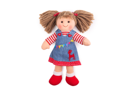 Bigjigs Toys Látková panenka Hattie 28 cm
