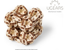 Ugears 3D dřevěné mechanické puzzle Kostka Flexi