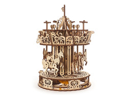 Ugears 3D dřevěné mechanické puzzle Kolotoč