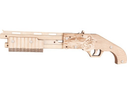 Woodcraft Dřevěné 3D puzzle Zbraň na gumičky Mossberg