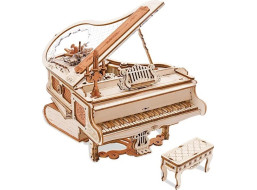 RoboTime Dřevěné mechanické puzzle Kouzelné piáno (mechanický pohon)