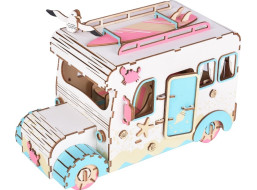 Woodcraft Dřevěné 3D puzzle Obytná dodávka