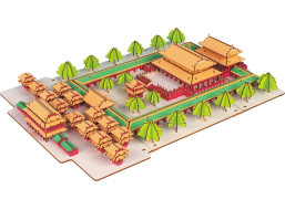 Woodcraft Dřevěné 3D puzzle Konfuciův chrám