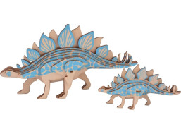 Woodcraft Dřevěné 3D puzzle Stegosarus 2v1